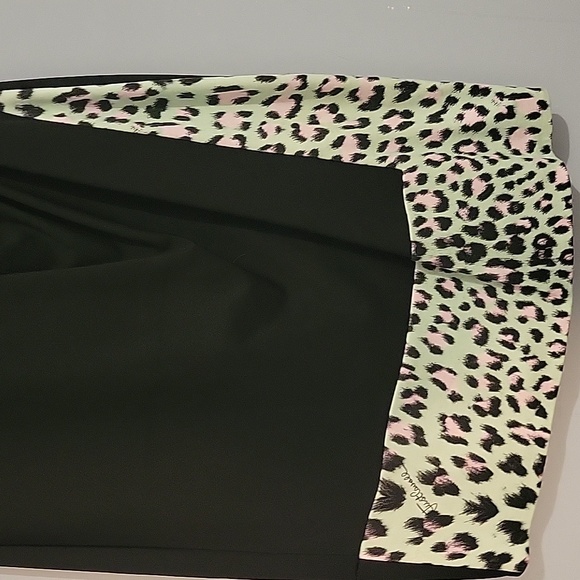 JUST CAVALLI Black and Leopard Print Mini Dress - Picture 4 of 11